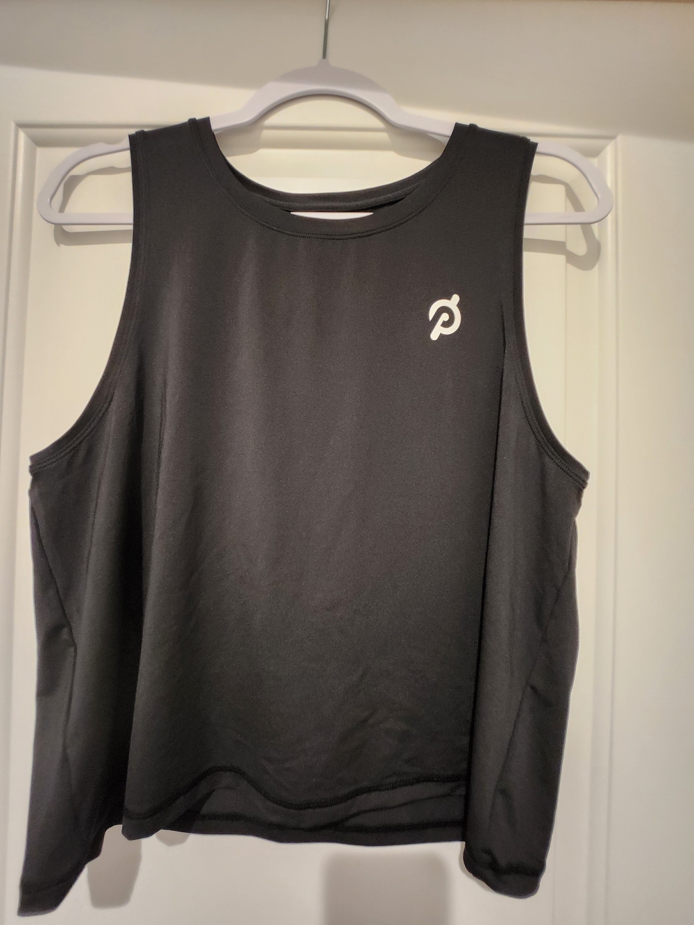 Peloton Black Women's Muscle Tank with White Logo